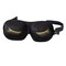 Contemporary Home Living 7.75" Gold Eyelashes Black Unisex Adjustable Sleep Mask